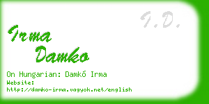 irma damko business card